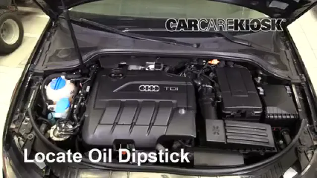 2011 Audi A3 TDI 2.0L 4 Cyl. Turbo Diesel Aceite Controlar nivel de aceite